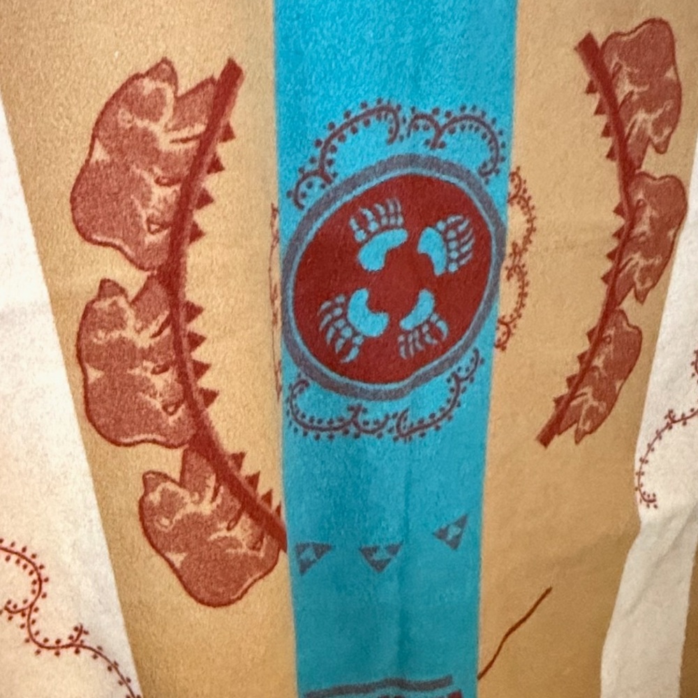 Pendleton Heritage Collection Blanket/ Turquoise, Tan, Brown and Red